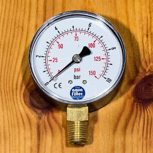 Manometer für die Druck Messung in der Osmoseanlage